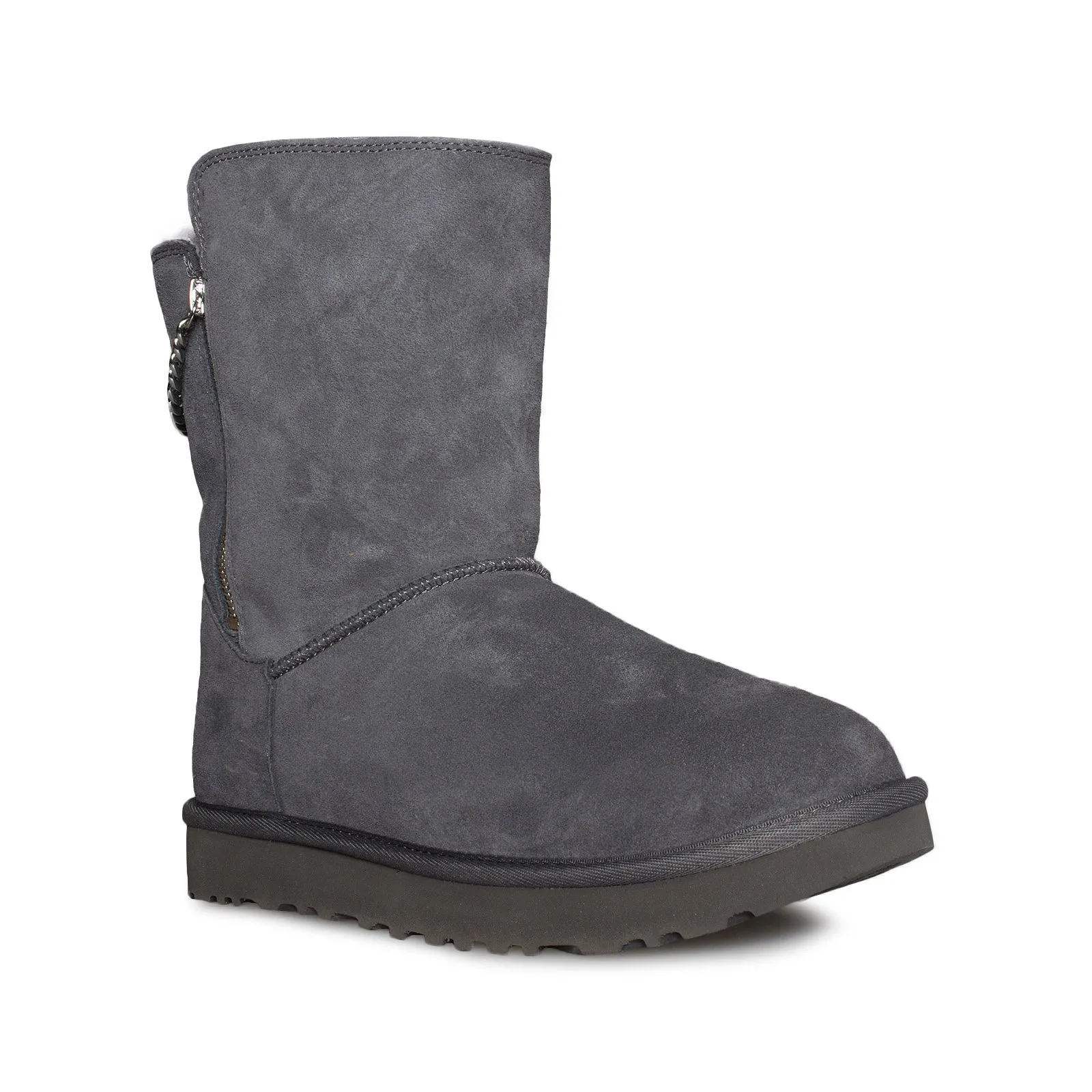 UGG Classic Short Sparkle ZIP Charcoal Boots - Women's