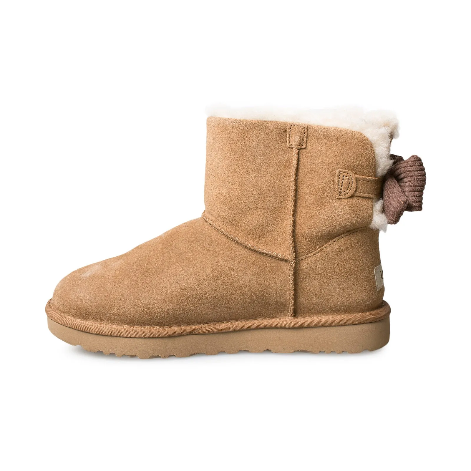 UGG Mini Bailey Bow Corduroy Chestnut Boots - Women's