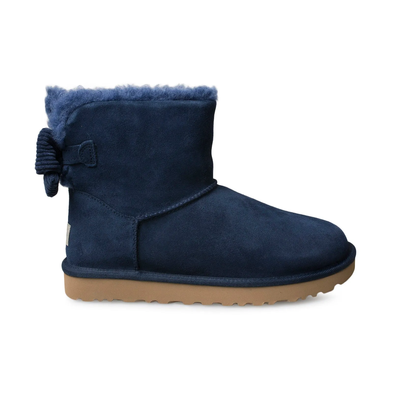 UGG Mini Bailey Corduroy Bow Navy Boots - Women's