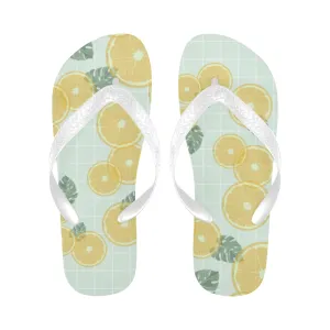 Unisex Fizzy Lemons Casual Print Flip Flops