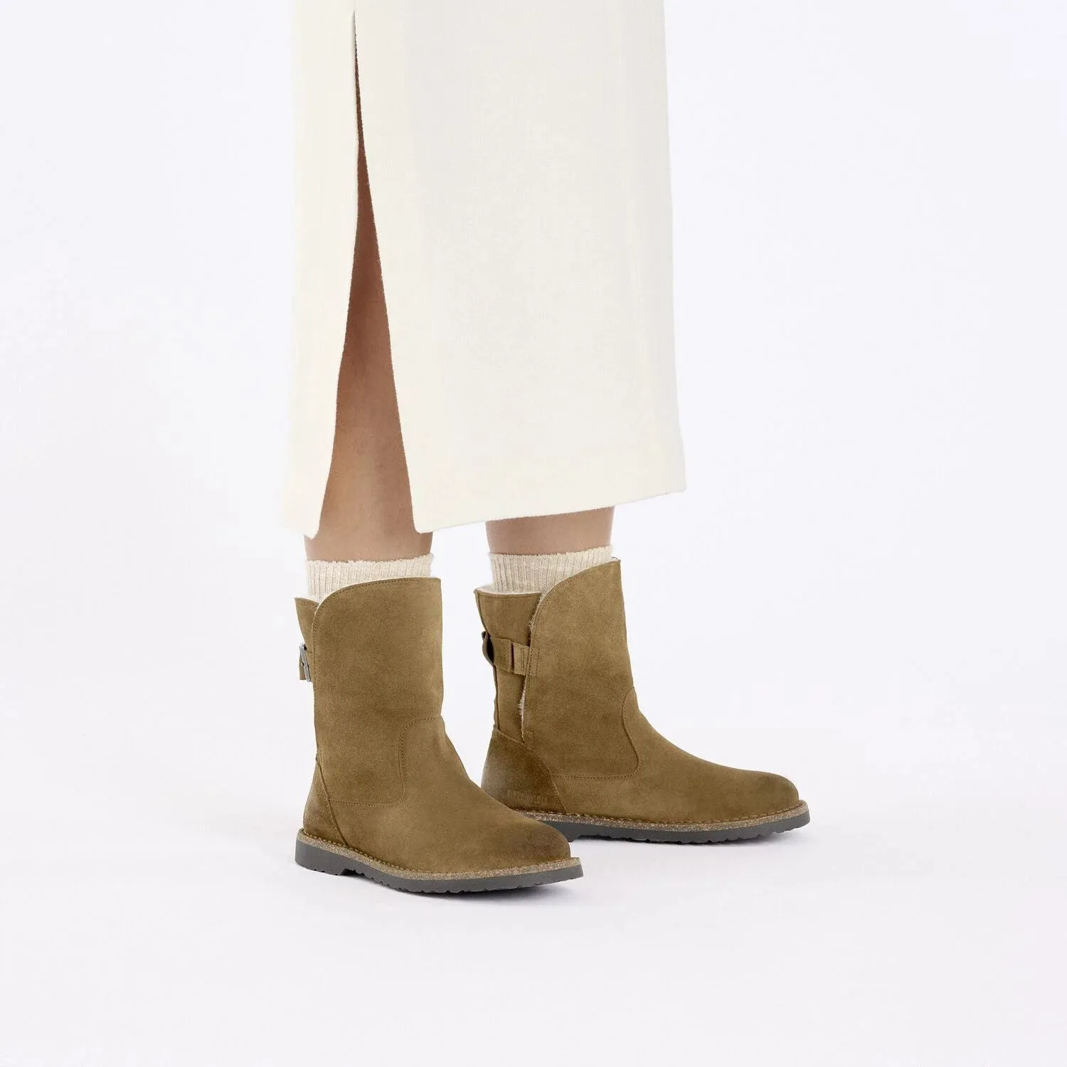 Uppsala | Women | Suede/Shearling | Dark Tea