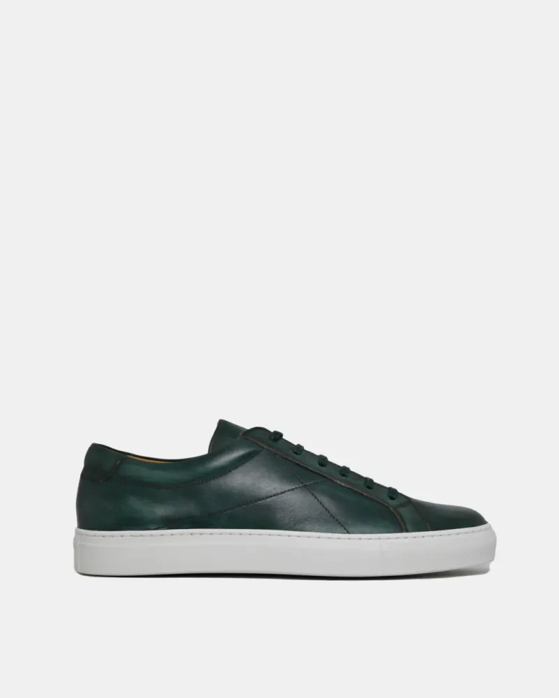 Vintage Green Leather Dress Sneaker