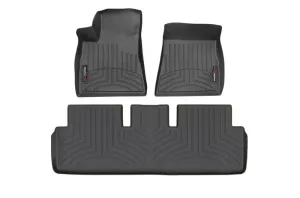 WeatherTech Front and Rear FloorLiner Black | 2017  Tesla Model 3 (wt441220-1-2)