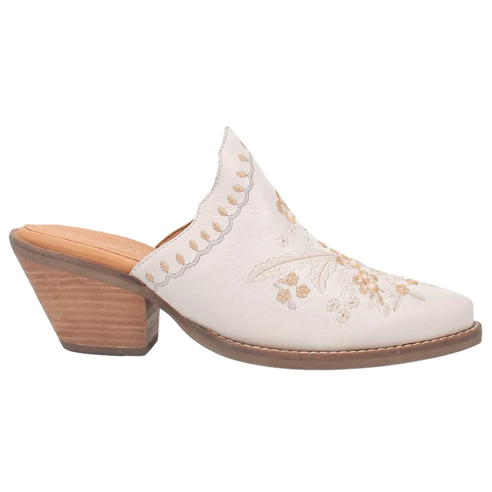 Wildflower Floral Embroidered Mule Clogs