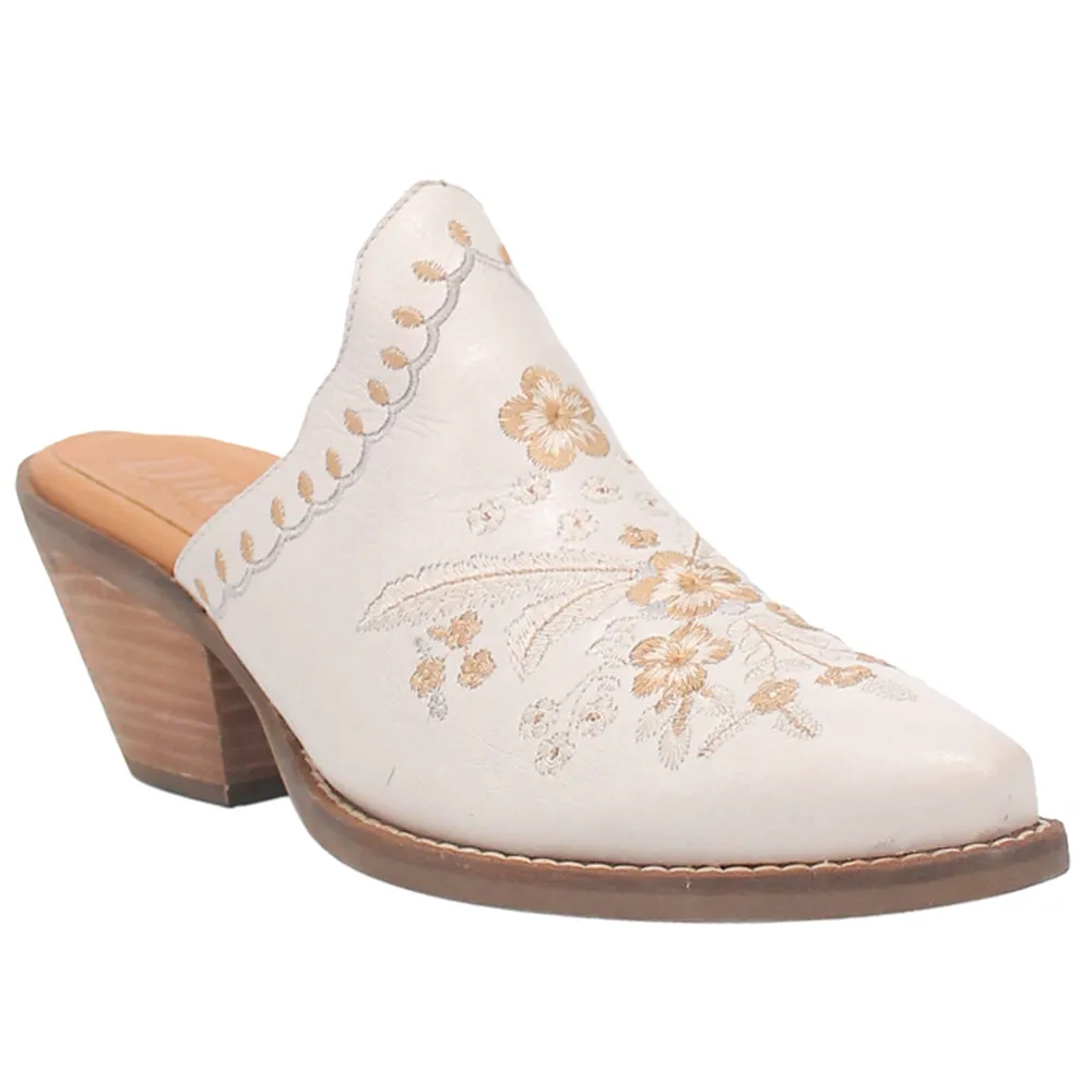 Wildflower Floral Embroidered Mule Clogs