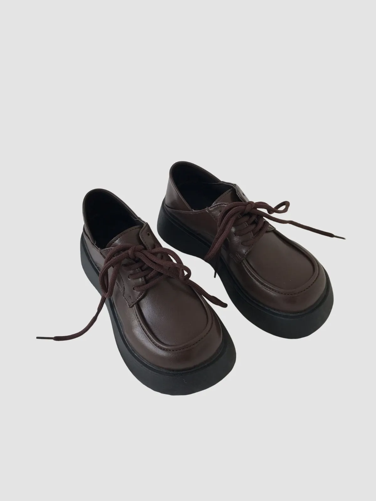 WLS Thick Soled Retro Chic Leather Shoes