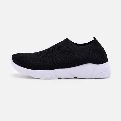 Women Breathable Elastic Cloth Sneakers Platform Slip On Sneakers Plus Size Loafers