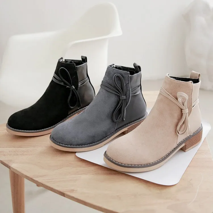 Women Suede Short Boots Shoes Woman