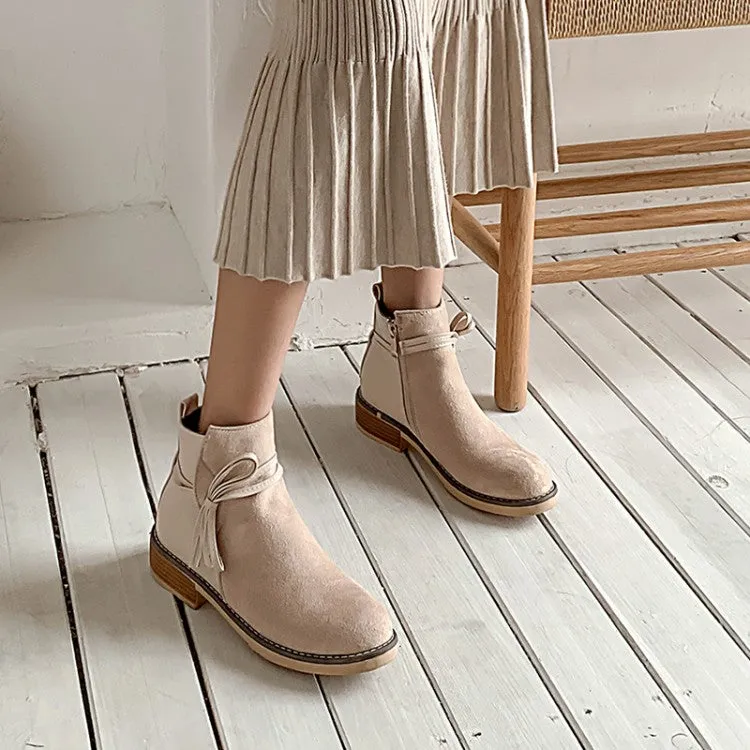 Women Suede Short Boots Shoes Woman