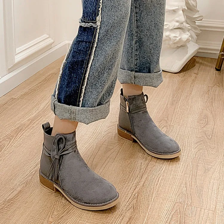 Women Suede Short Boots Shoes Woman