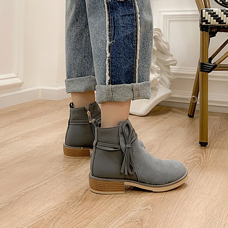 Women Suede Short Boots Shoes Woman