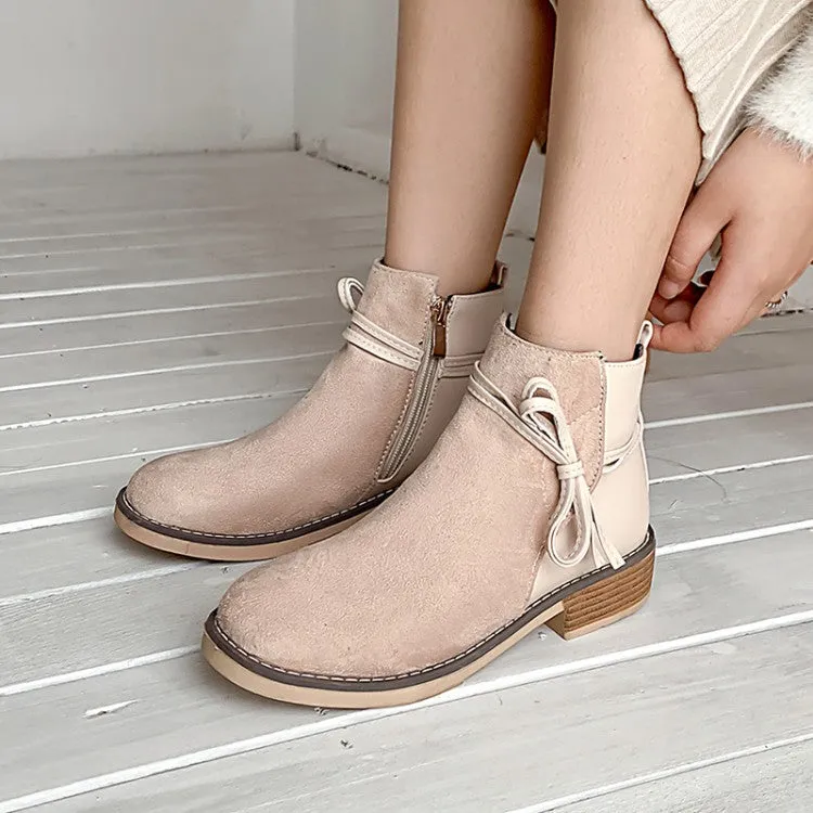 Women Suede Short Boots Shoes Woman