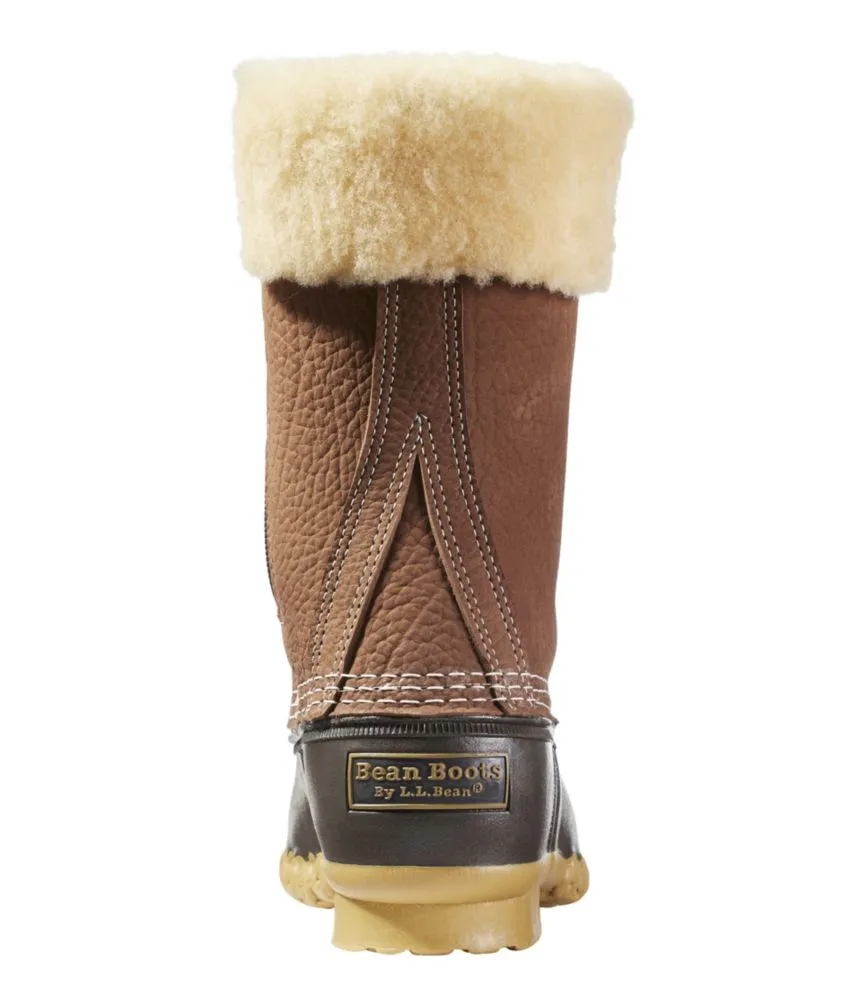 Women's Bean Boots, 10&quot; Shearling-Lined Insulated Side Zip