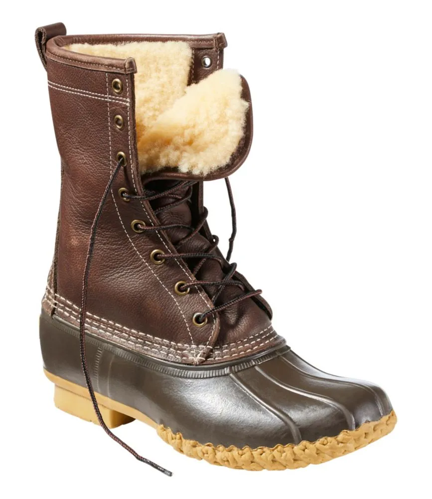 Women's Bean Boots, 10&quot; Shearling-Lined