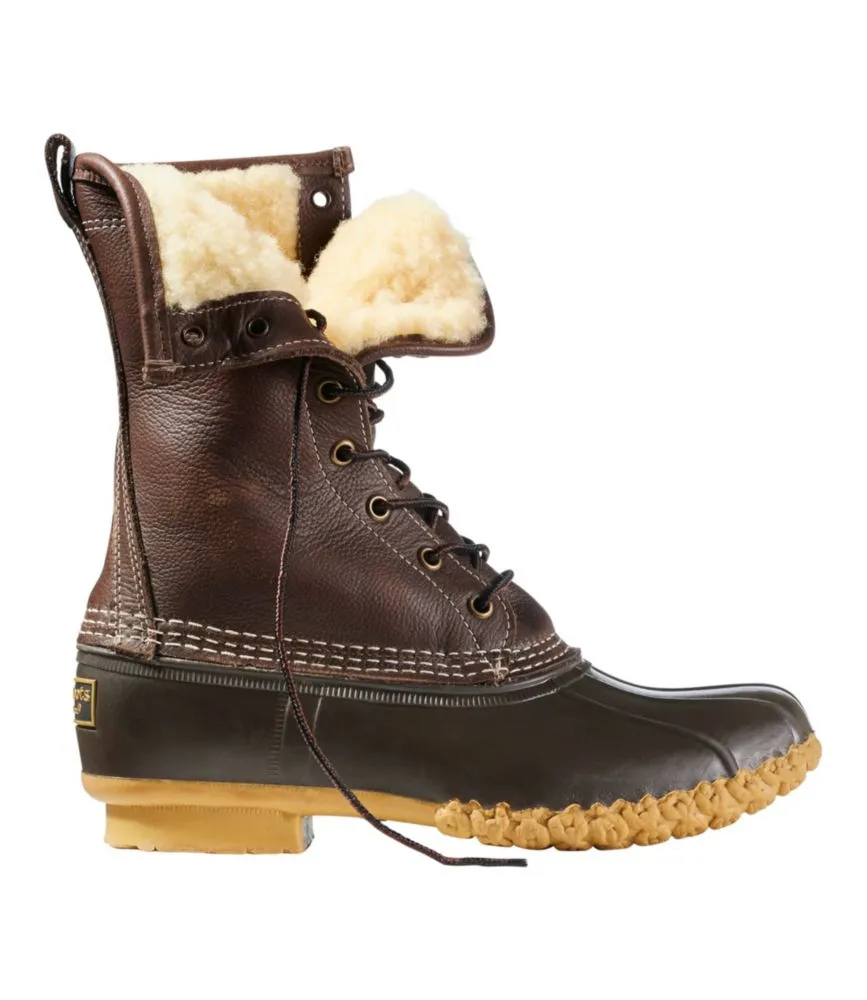 Women's Bean Boots, 10&quot; Shearling-Lined