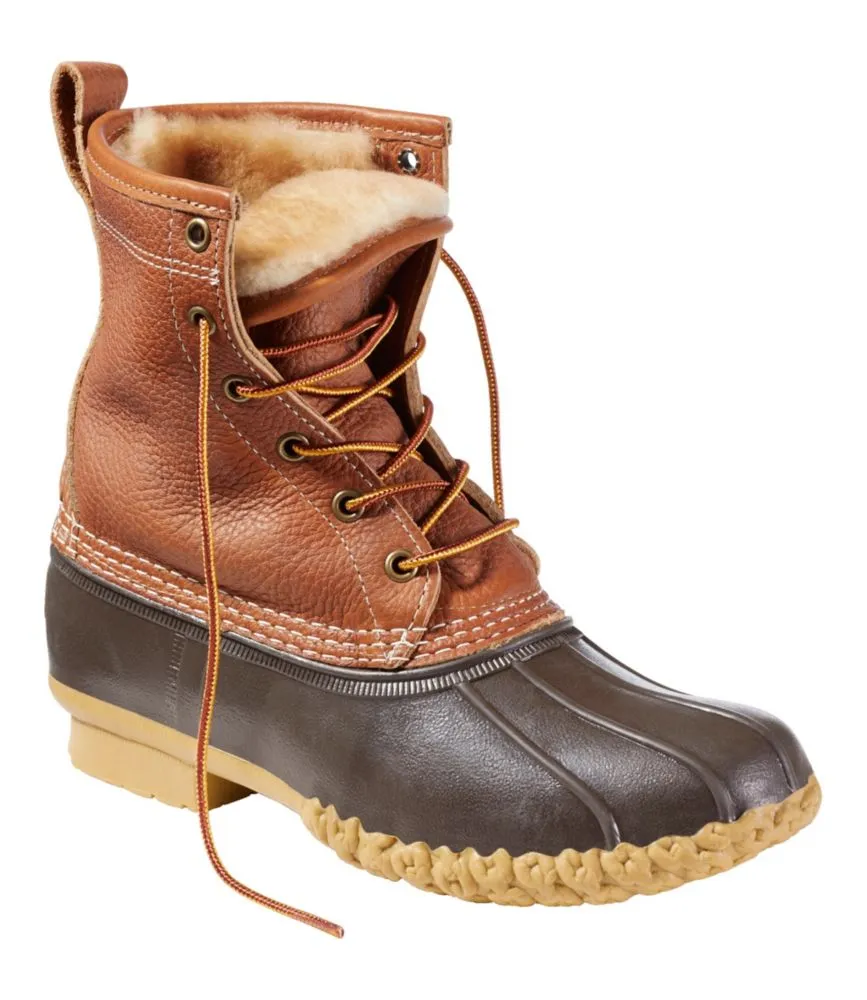 Women's Bean Boots, 8&quot; Shearling-Lined Insulated