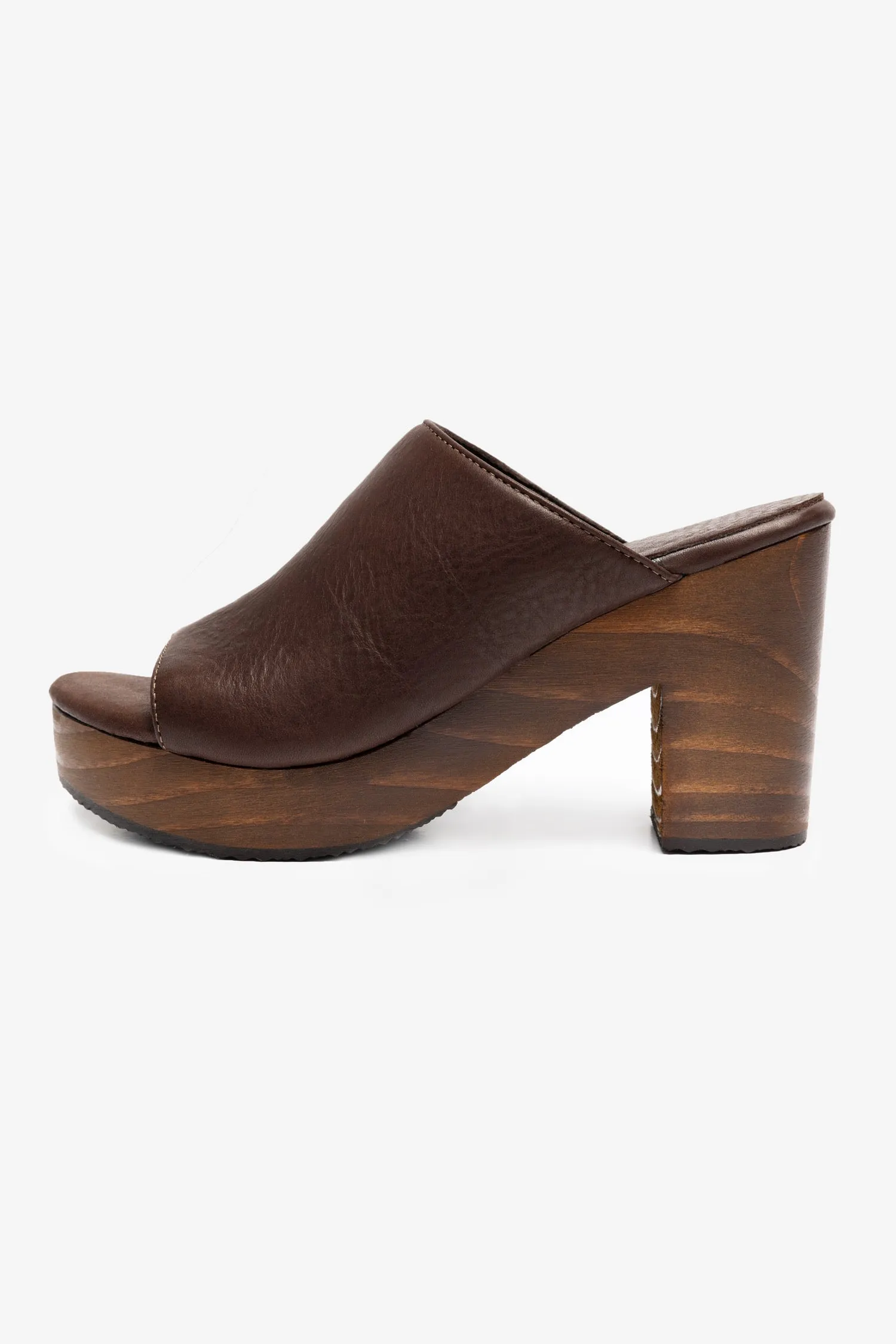 WOODSNDL05 - Leather Platform Mule